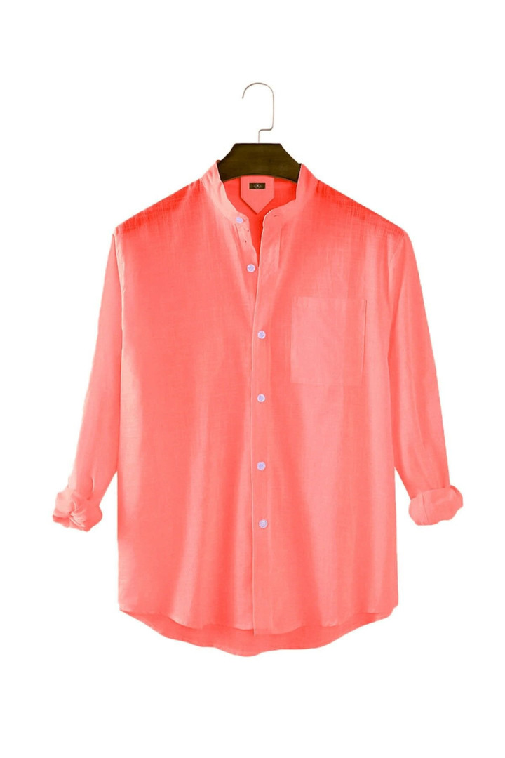 Рубашка мужская Terapi Giyim 25596 оранжевая S (доставка из-за рубежа)