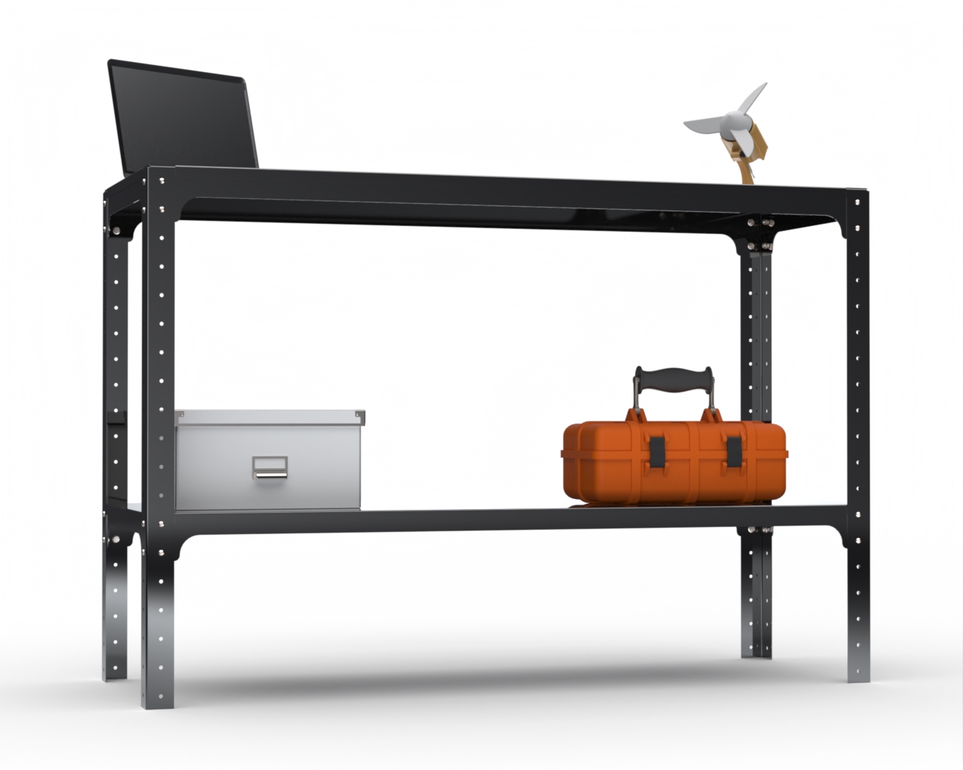 

Стол-верстак Metalex серия KIT 950х1100х500 (одна полка) (чёрный)