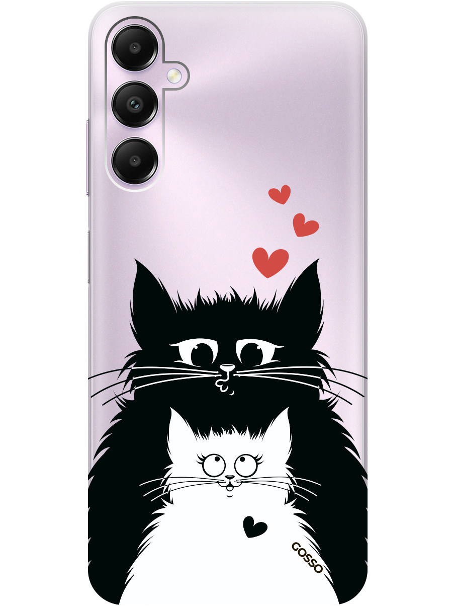 

Силиконовый чехол на Samsung Galaxy A05s "Cats in Love", Прозрачный;белый;красный;черный, 20001456