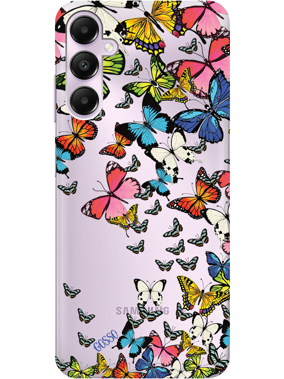 

Силиконовый чехол на Samsung Galaxy A05s "Magic Butterflies", Прозрачный;желтый;розовый;черный, 20001456