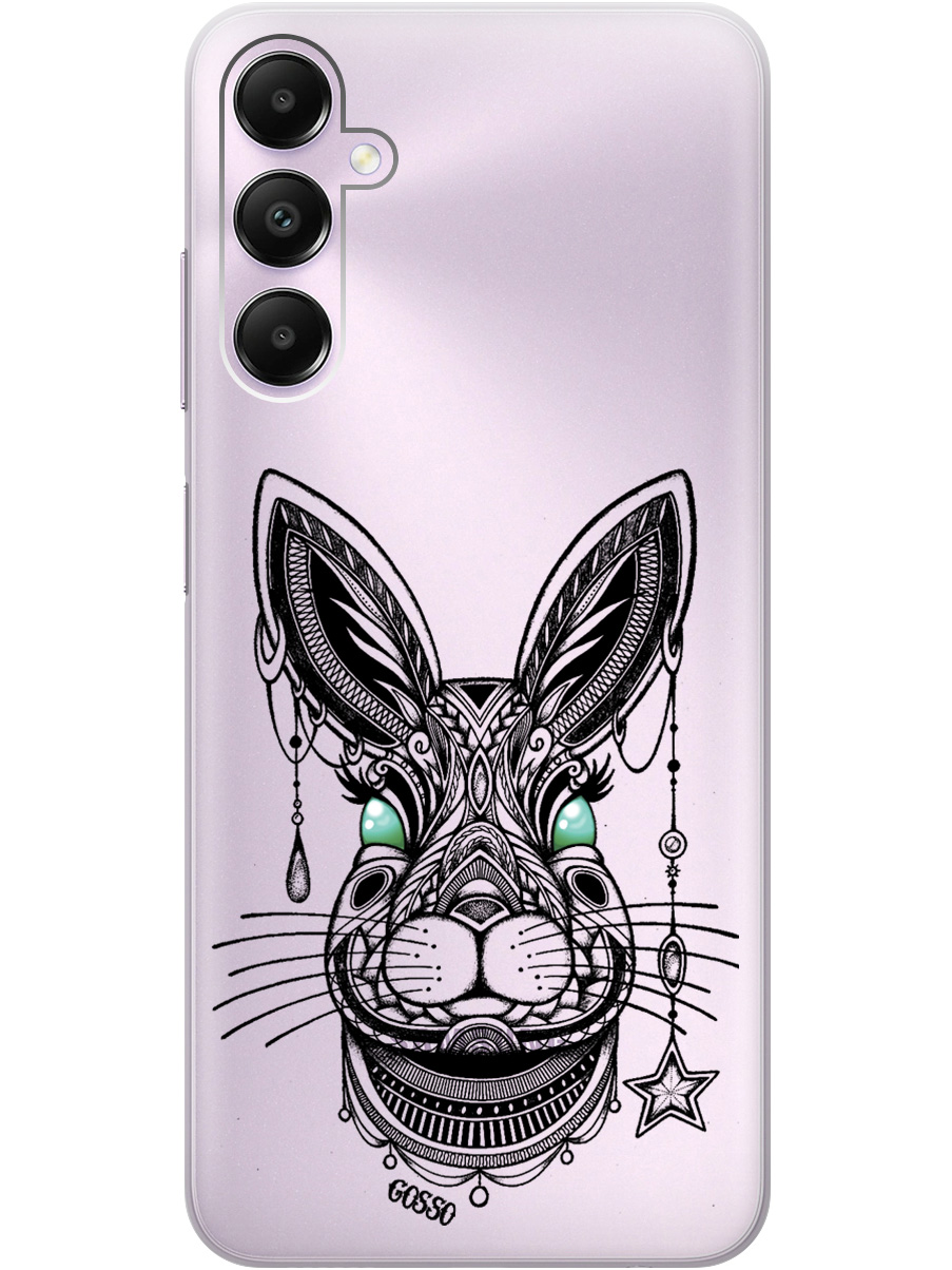 

Силиконовый чехол на Samsung Galaxy A05s "Grand Rabbit", Прозрачный;зеленый;черный, 20001456