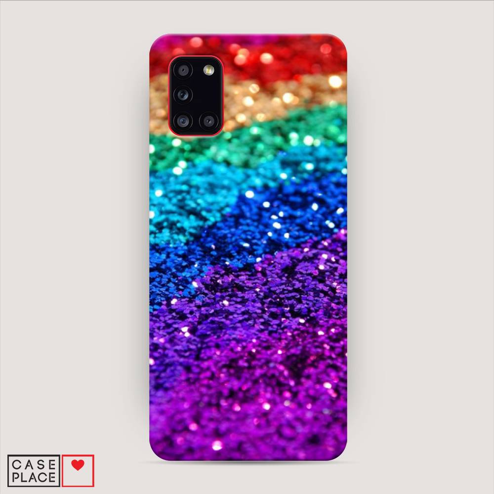 

Пластиковый чехол "Блестящая радуга рисунок" на Samsung Galaxy A31, 2100320-2