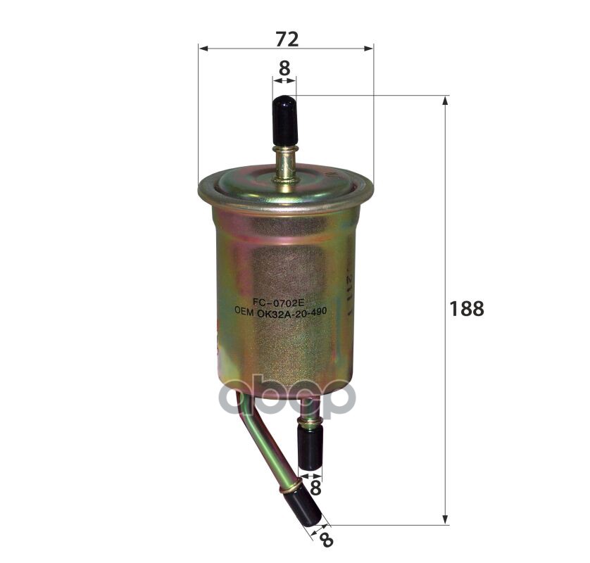 Fc-0702E Ok32a-20-490 (Фильтр Топливный) Rb-exide арт. FC0702E