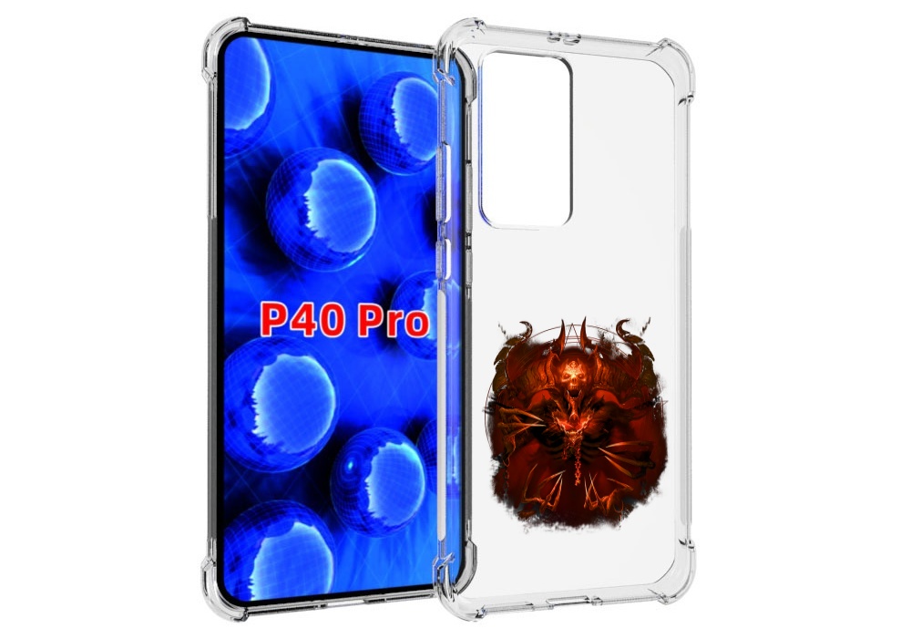 

Чехол MyPads яркий демон для Huawei P40 Pro противоударный, Прозрачный, Tocco