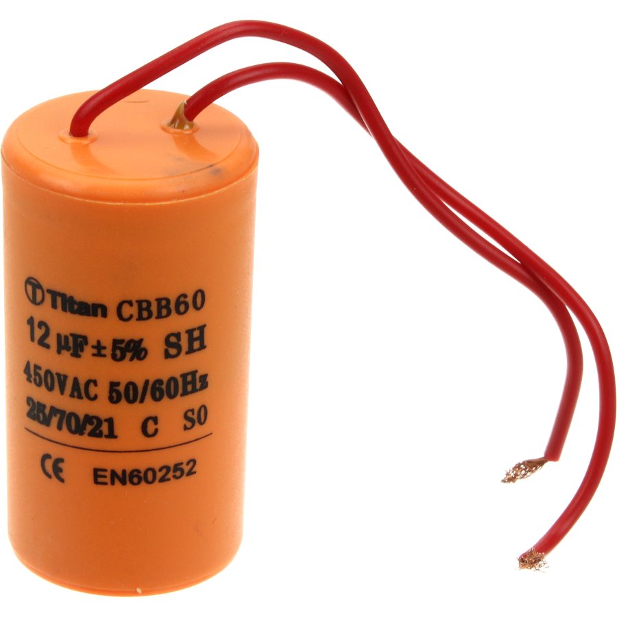 

Конденсатор 12/450V 50/60Hz (5%) пускач гибкие выводы