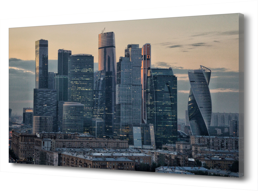 

Большая картина на холсте Город. Москва-сити PRC-1589 (120x80см). Натуральный холст