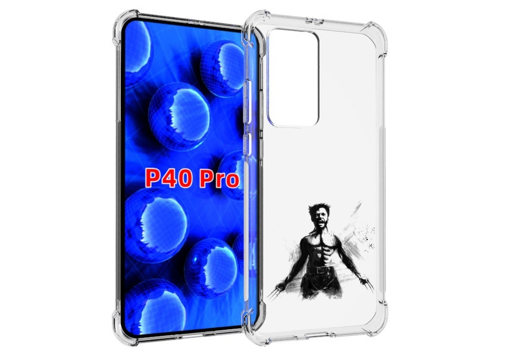 

Чехол MyPads росомаха для Huawei P40 Pro противоударный, Прозрачный, Tocco