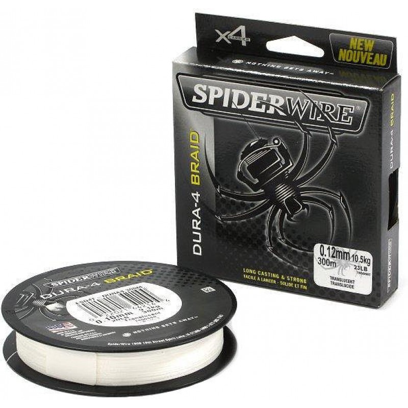 Шнур плетеный SPIDERWIRE Х4 Dura Braid 300м полупрозрачный 0,40мм 45,0кг 99lb