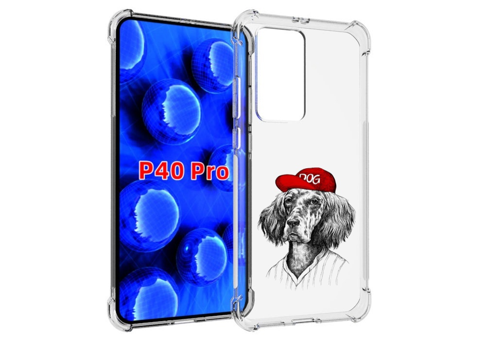 

Чехол MyPads дог для Huawei P40 Pro противоударный, Прозрачный, Tocco