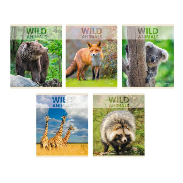 

Тетрадь Эксмо клетка Wild animals в ассортименте 60г/м2 96л А5, 1839540