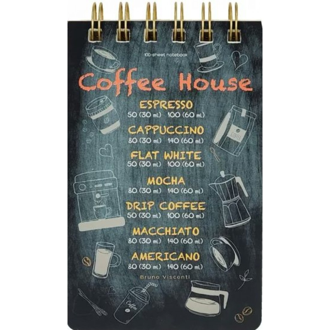 

Блокнот Bruno Visconti 100л А6- Coffee house, 1839516
