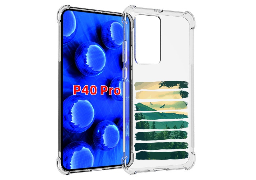

Чехол MyPads Лесная чаща для Huawei P40 Pro противоударный, Прозрачный, Tocco