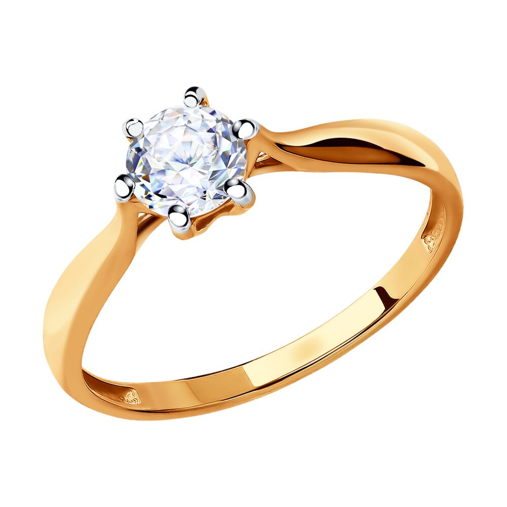

Кольцо из золота р. 15,5 SOKOLOV 017958, фианит, 017958