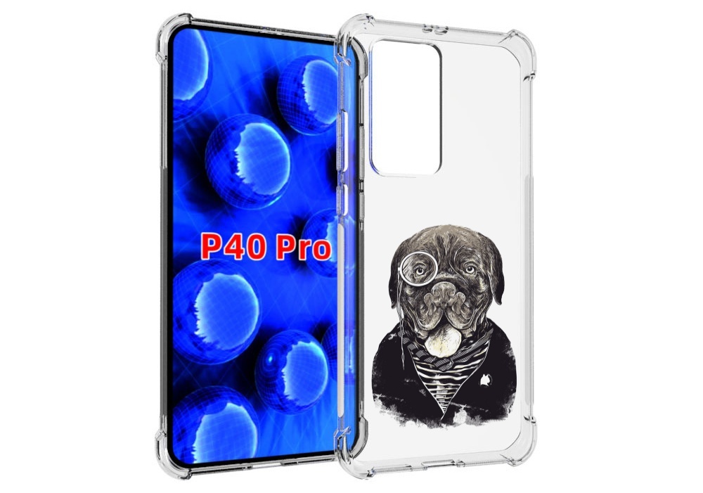 

Чехол MyPads солидный песик для Huawei P40 Pro противоударный, Прозрачный, Tocco