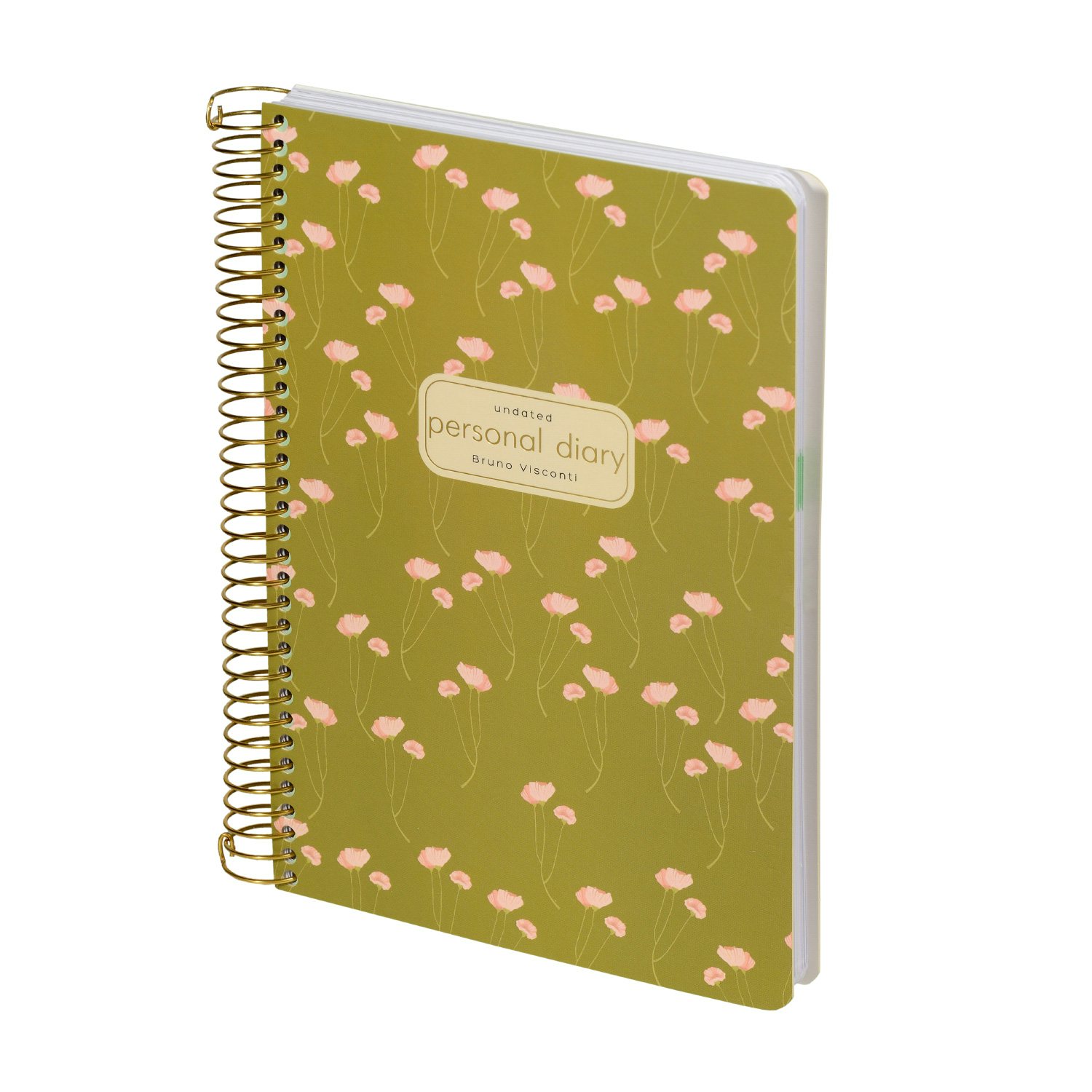 

Ежедневник недатированный Bruno Visconti А5 136л золотой Cute Diary Маки на зелёном, 1839484