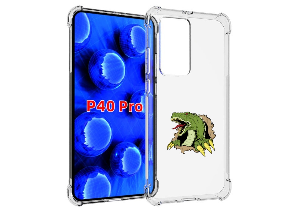 

Чехол MyPads годзила для Huawei P40 Pro противоударный, Прозрачный, Tocco