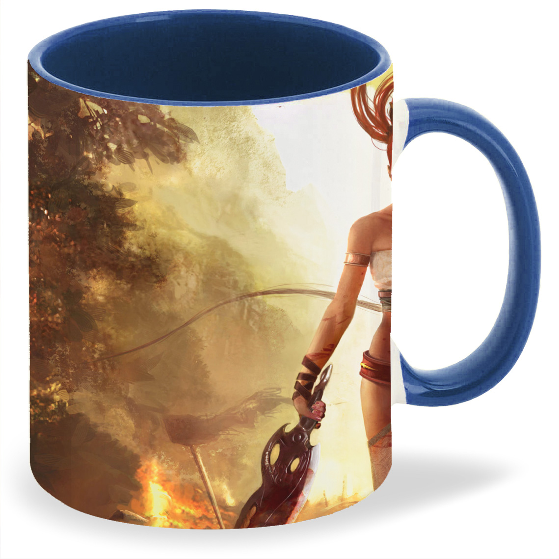 фото Кружка coolpodarok heavenly sword рыжеволосая девушка с двумя клинками