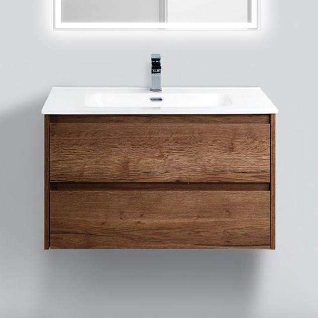

Тумба с раковиной BelBagno Kraft 80 rovere tabacco, Белый