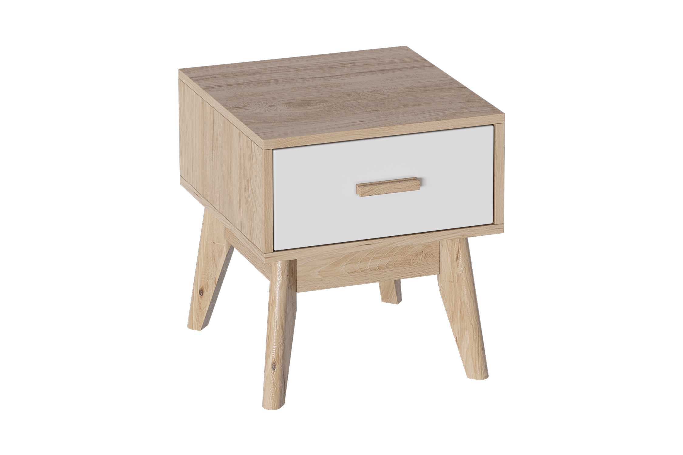 

Тумба прикроватная Нонтон Калгари, дуб натуральный светлый/белый матовый, Бежевый;белый, Калгари