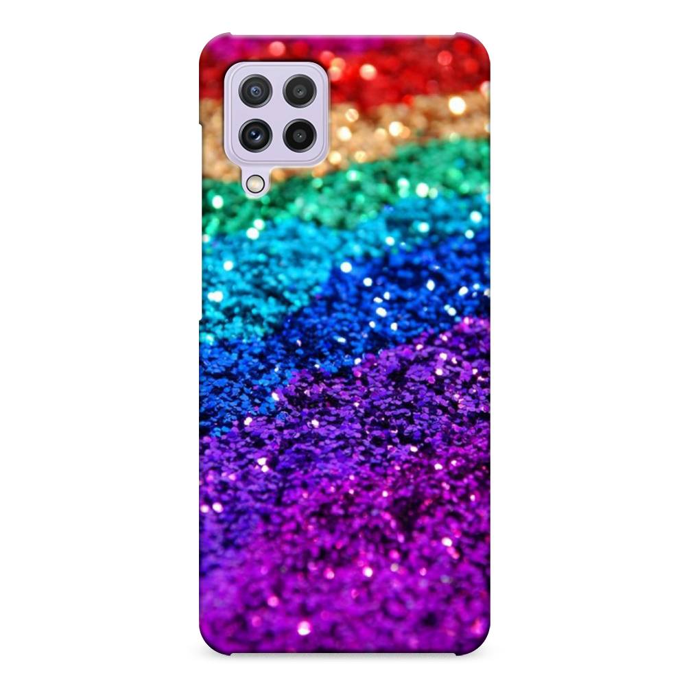 

Пластиковый чехол "Блестящая радуга рисунок" на Samsung Galaxy A22
