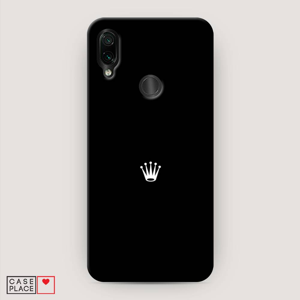 

Пластиковый чехол "Белая корона на черном фоне" на Xiaomi Redmi 7, 35020-5