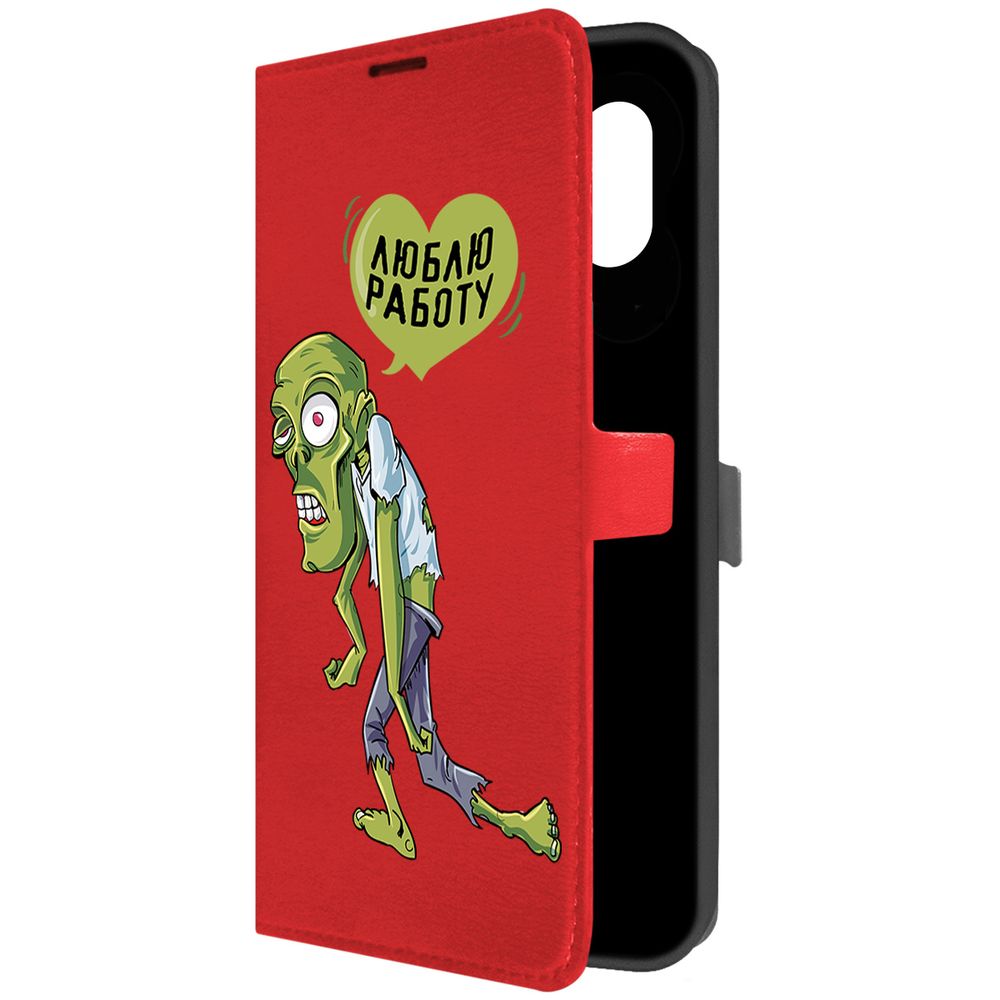 

Чехол-книжка Krutoff Eco Book для Samsung Galaxy A04e (A042) Люблю Работу (красный)