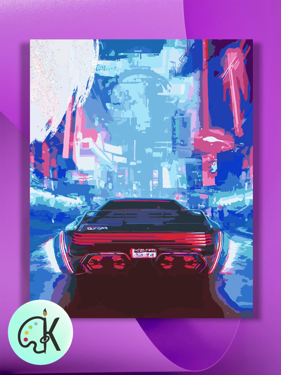 

Картина по номерам на холсте Культура Цвета Cyberpunk car, 40 х 50 см, Cyberpunk car