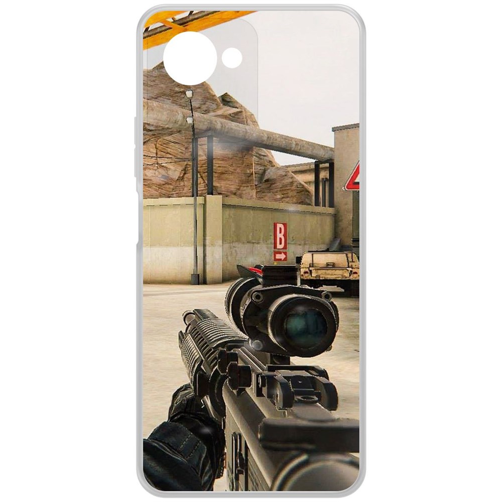 

Чехол-накладка Krutoff Clear Case Cтандофф 2 (Standoff 2) - Оптика для Realme C30s, Прозрачный