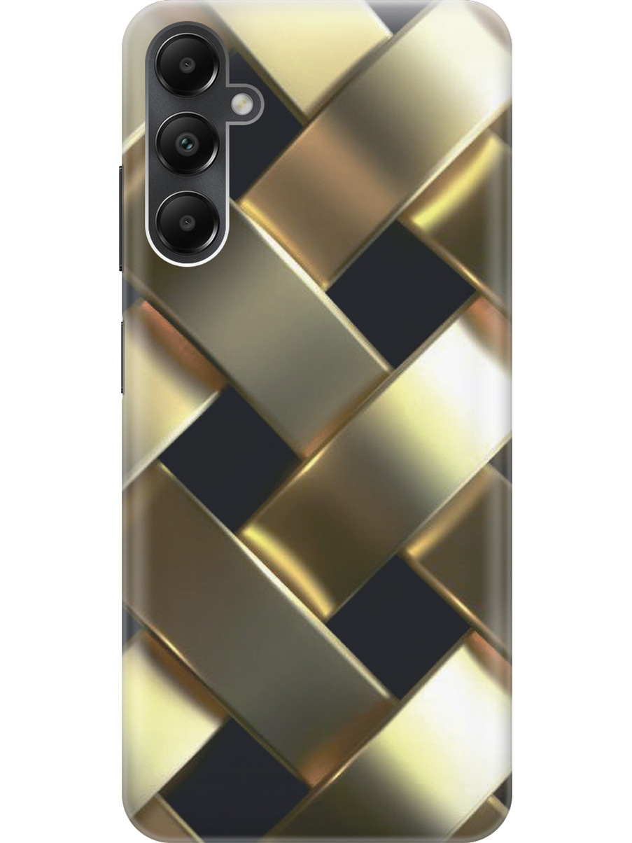 

Силиконовый чехол на Samsung Galaxy A05s "Золотистое плетение", Золотистый;черный, 20001456