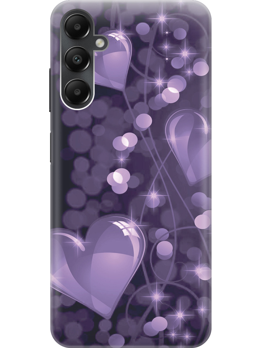 

Силиконовый чехол на Samsung Galaxy A05s "Любовь в фиолетовом цвете", Фиолетовый;черный, 20001456