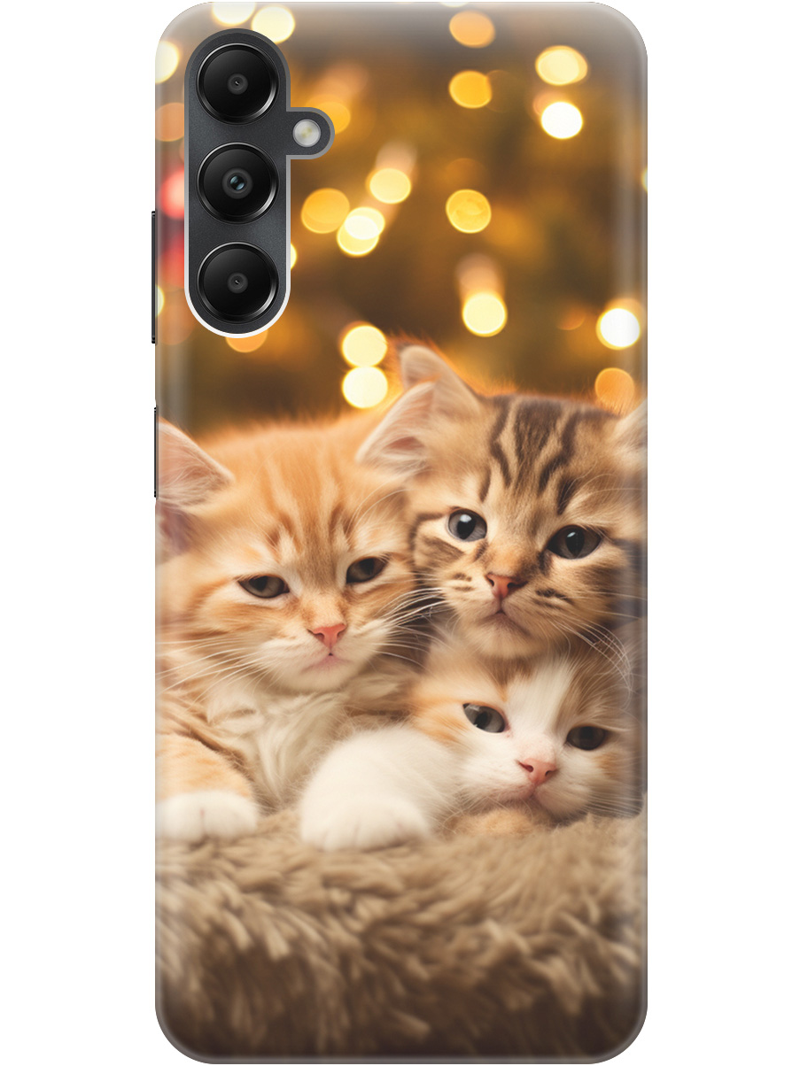 

Силиконовый чехол на Samsung Galaxy A05s "Новогодние котики", Бежевый;желтый, 20001456