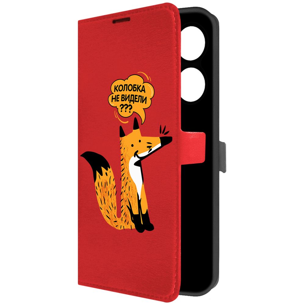 

Чехол-книжка Krutoff Eco Book для Honor X7a Plus Лиса (красный)