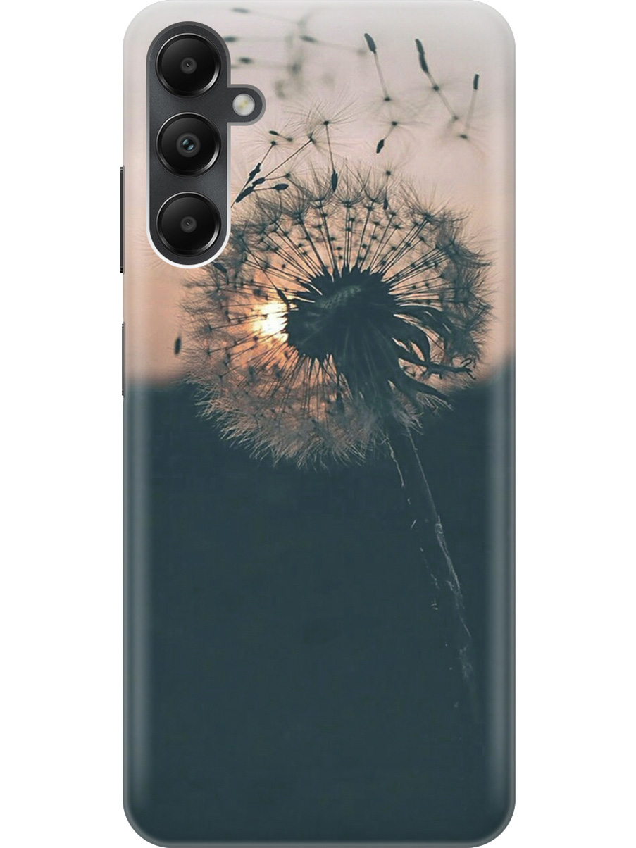 

Силиконовый чехол на Samsung Galaxy A05s "Одуванчик на закате", Серый;черный, 20001456