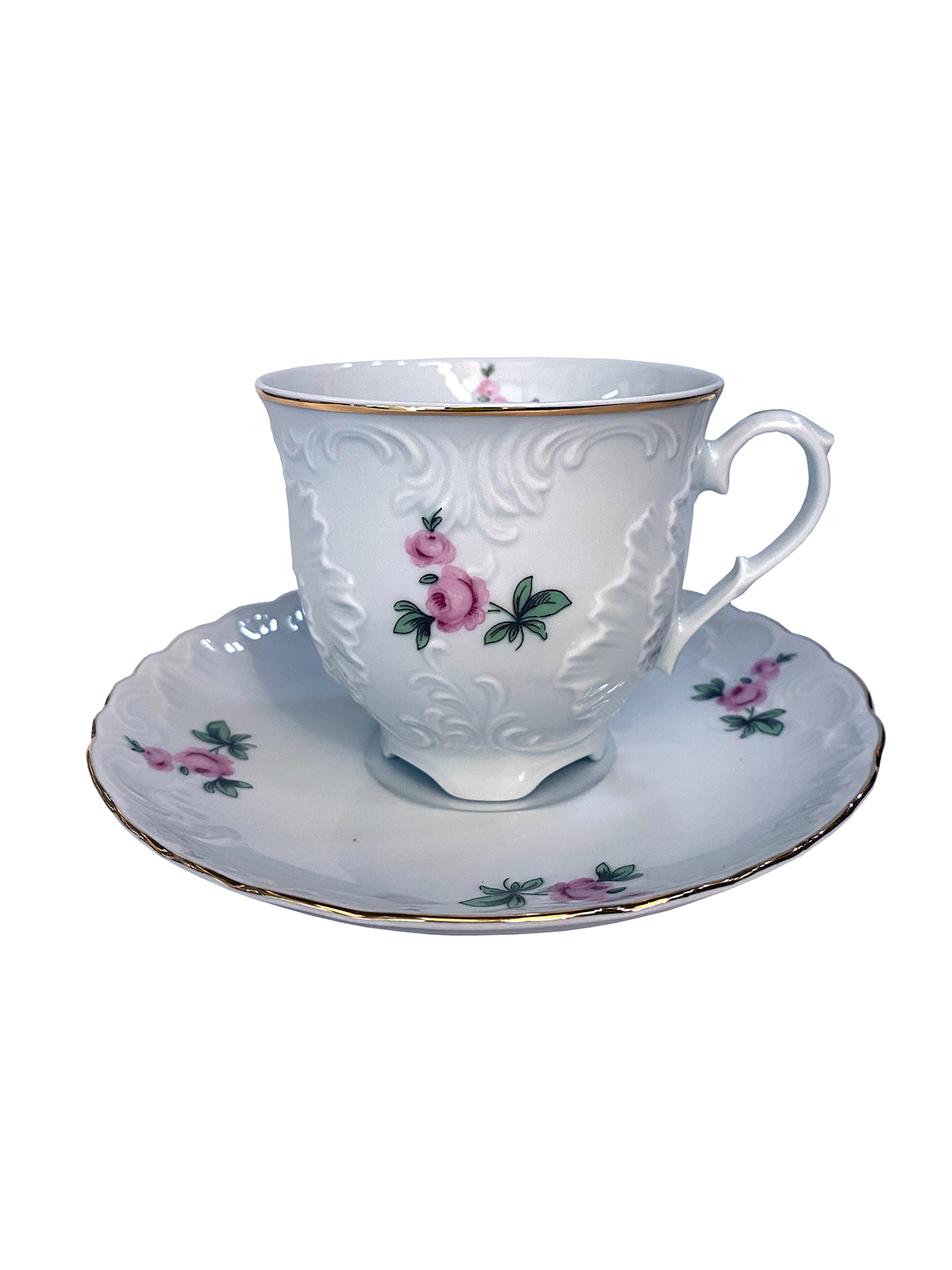 

Чайная пара Cmielow Rococo фарфоровая 250 мл 75252, Белый