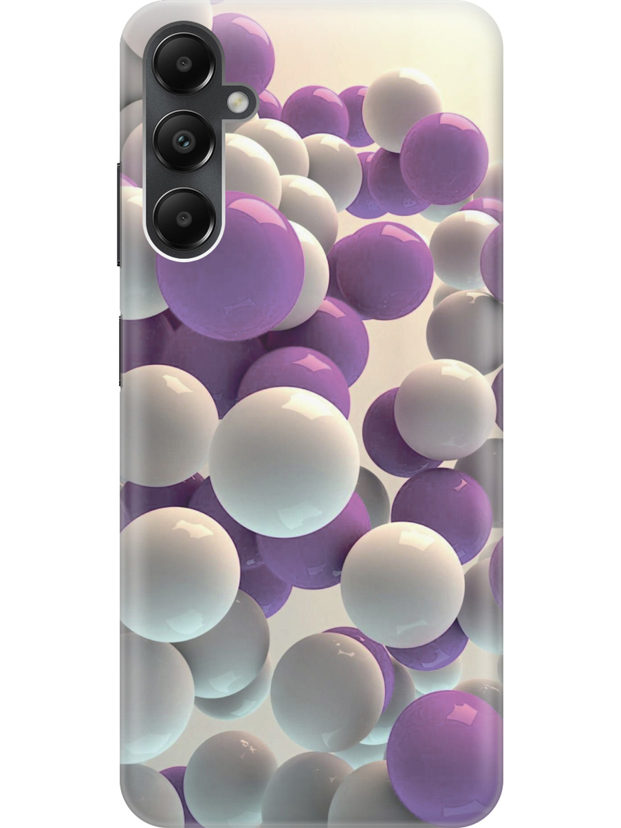 

Силиконовый чехол на Samsung Galaxy A05s "Белые и сиреневые шары", Белый;фиолетовый, 20001456
