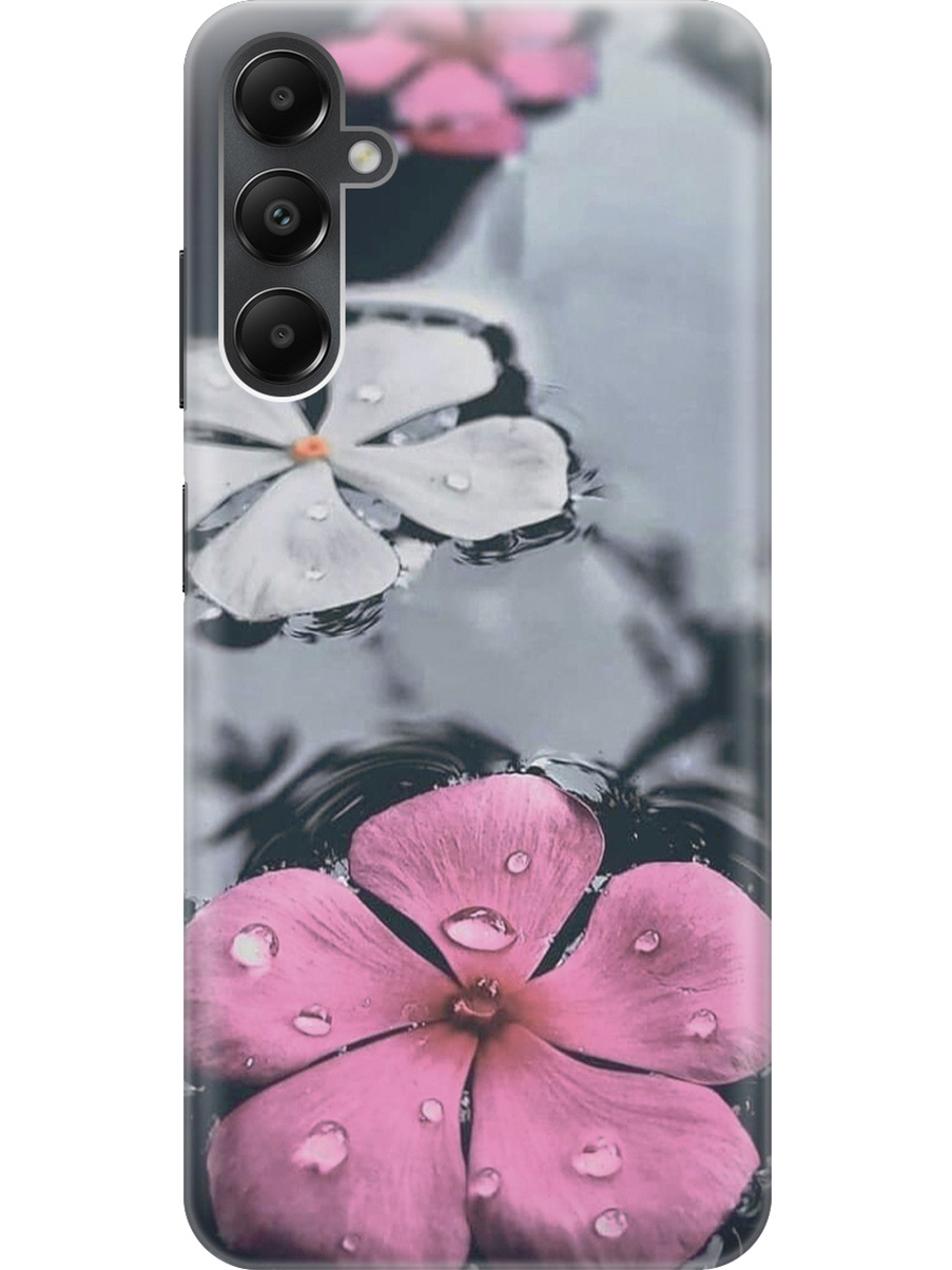 

Силиконовый чехол на Samsung Galaxy A05s "Фиалки в воде", Розовый;серый, 20001456