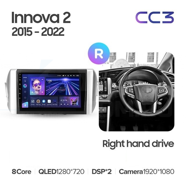 

Штатная магнитола Teyes CC3L 4/32 Toyota Innova 2 (2015-2022) Правый руль, CC3L