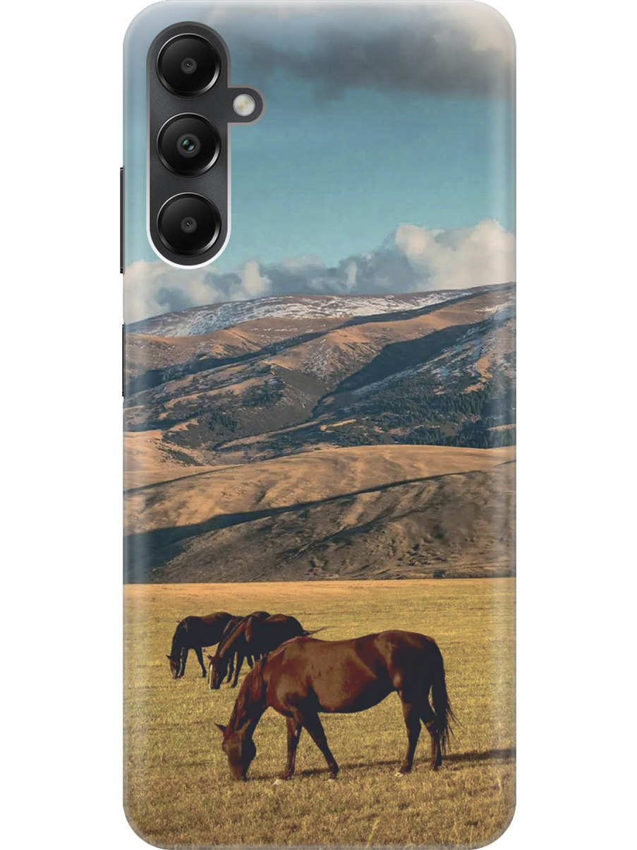 

Силиконовый чехол на Samsung Galaxy A05s "Пастбище", Бежевый;коричневый, 20001456