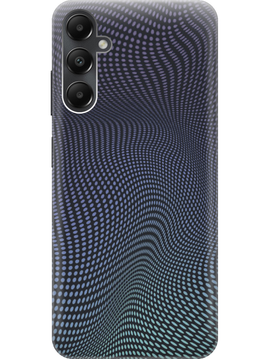 

Силиконовый чехол на Samsung Galaxy A05s "Изгибы из точек", Синий;черный, 20001456