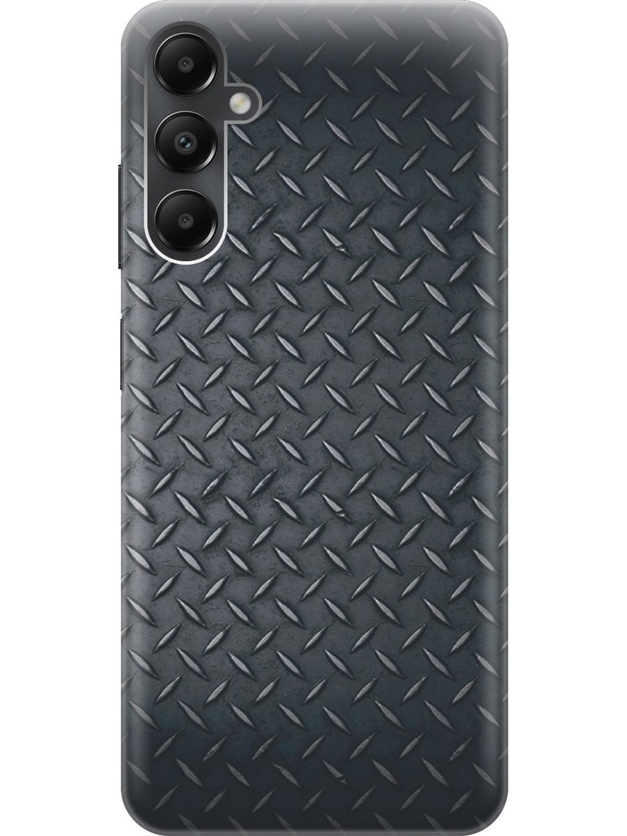 

Силиконовый чехол на Samsung Galaxy A05s "Металлический лист", Серый;черный, 20001456