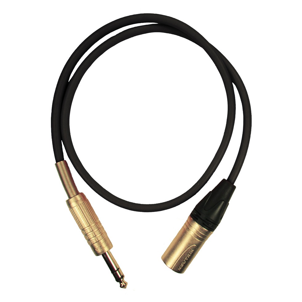 фото Кабель аудио 1xjack - 1xxlr gs-pro jackstereo-xlr3m black 0.2m