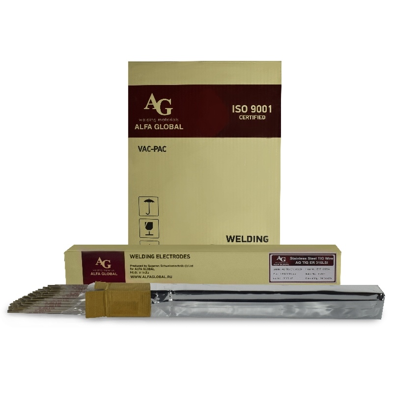 Электроды сварочные E316L-16 д.4,0мм, пачка 2кг, AG