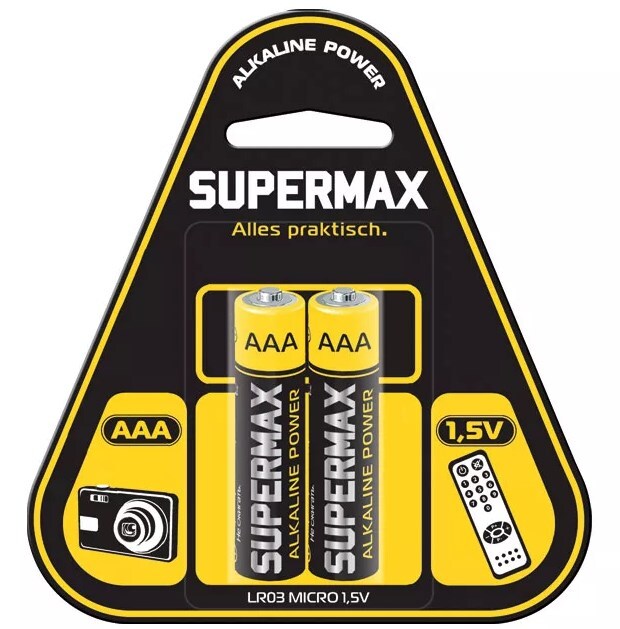 

Батарейки алкалиновые SUPERMAX LR03 (2шт)