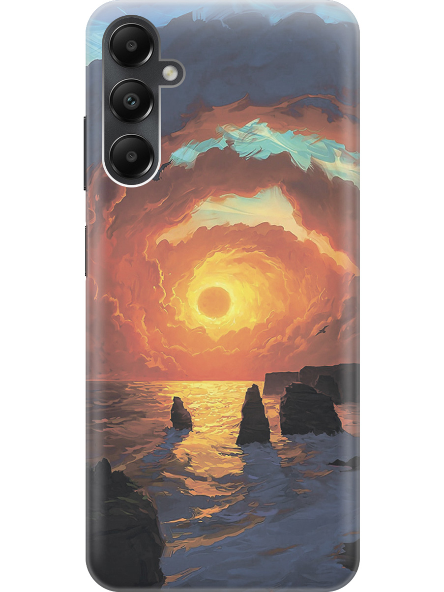 

Силиконовый чехол на Samsung Galaxy A05s "Скалы на закате", Желтый;красный;синий, 20001456