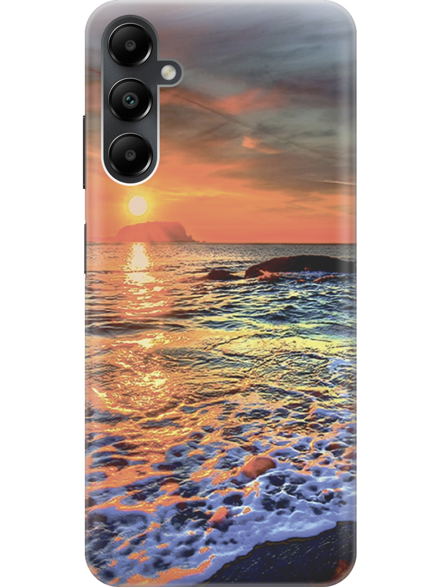 

Силиконовый чехол на Samsung Galaxy A05s "Закат на море", Белый;оранжевый, 20001456