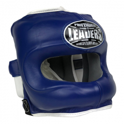 Шлем боксерский LEADERS LS BL/WH с бамперной защитой S/M