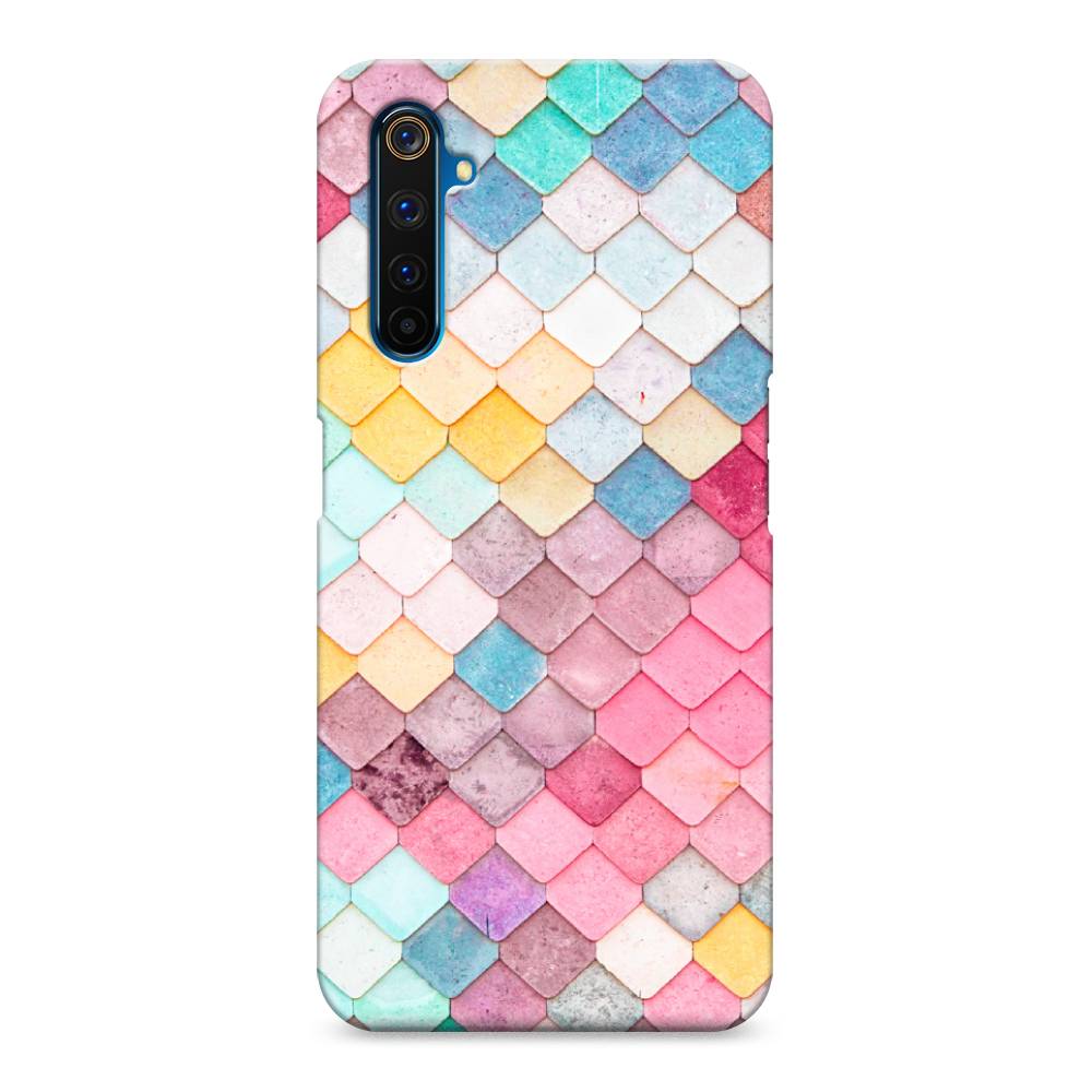 

Пластиковый чехол "Нежные ромбики" на Realme 6 Pro, 252820-3