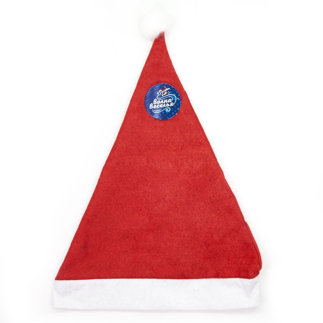 Колпак новогодний Волна веселья 630412 маленький красный 26*36 см 1 шт.