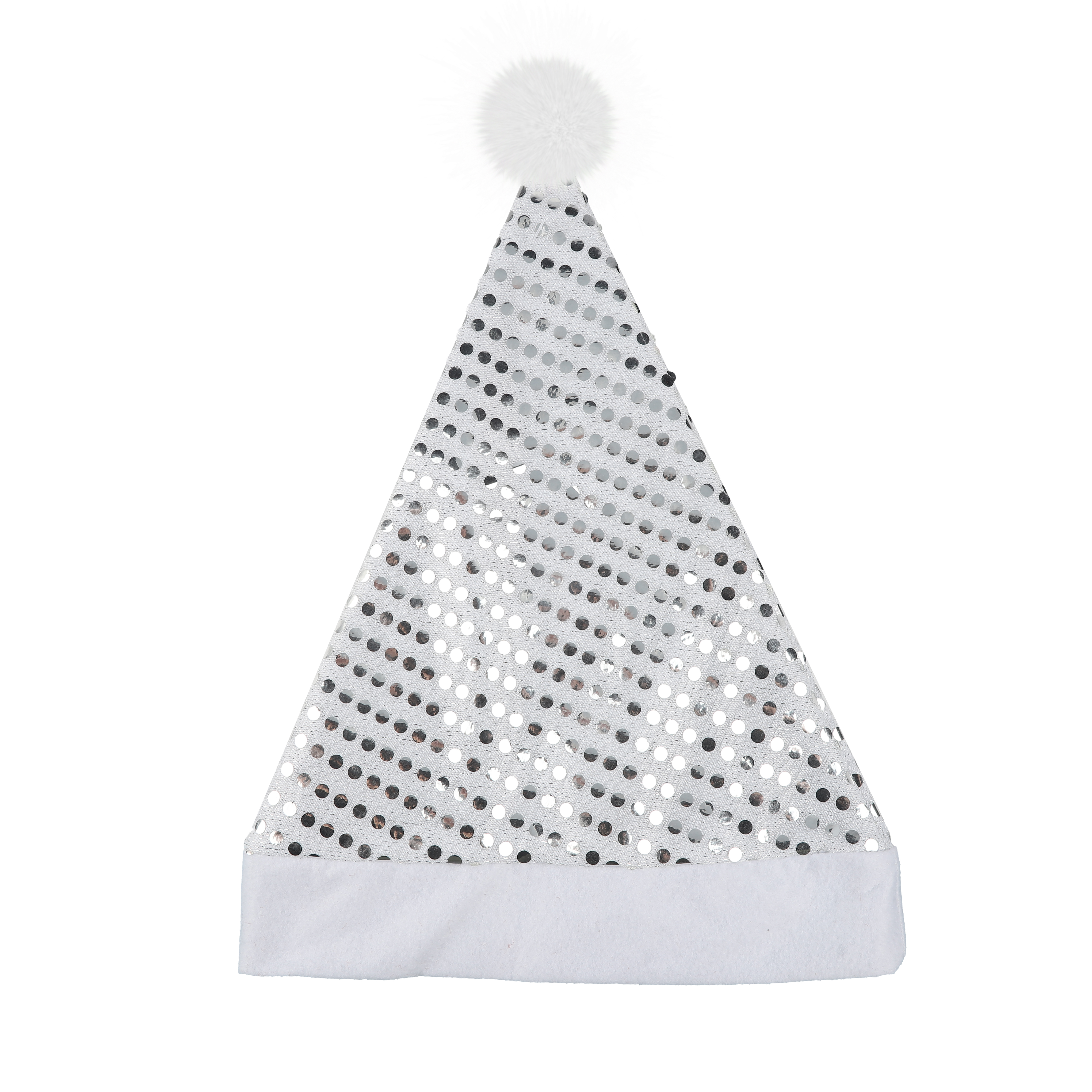Колпак новогодний Волна веселья 6232301 с пайетками серебро 1 шт.
