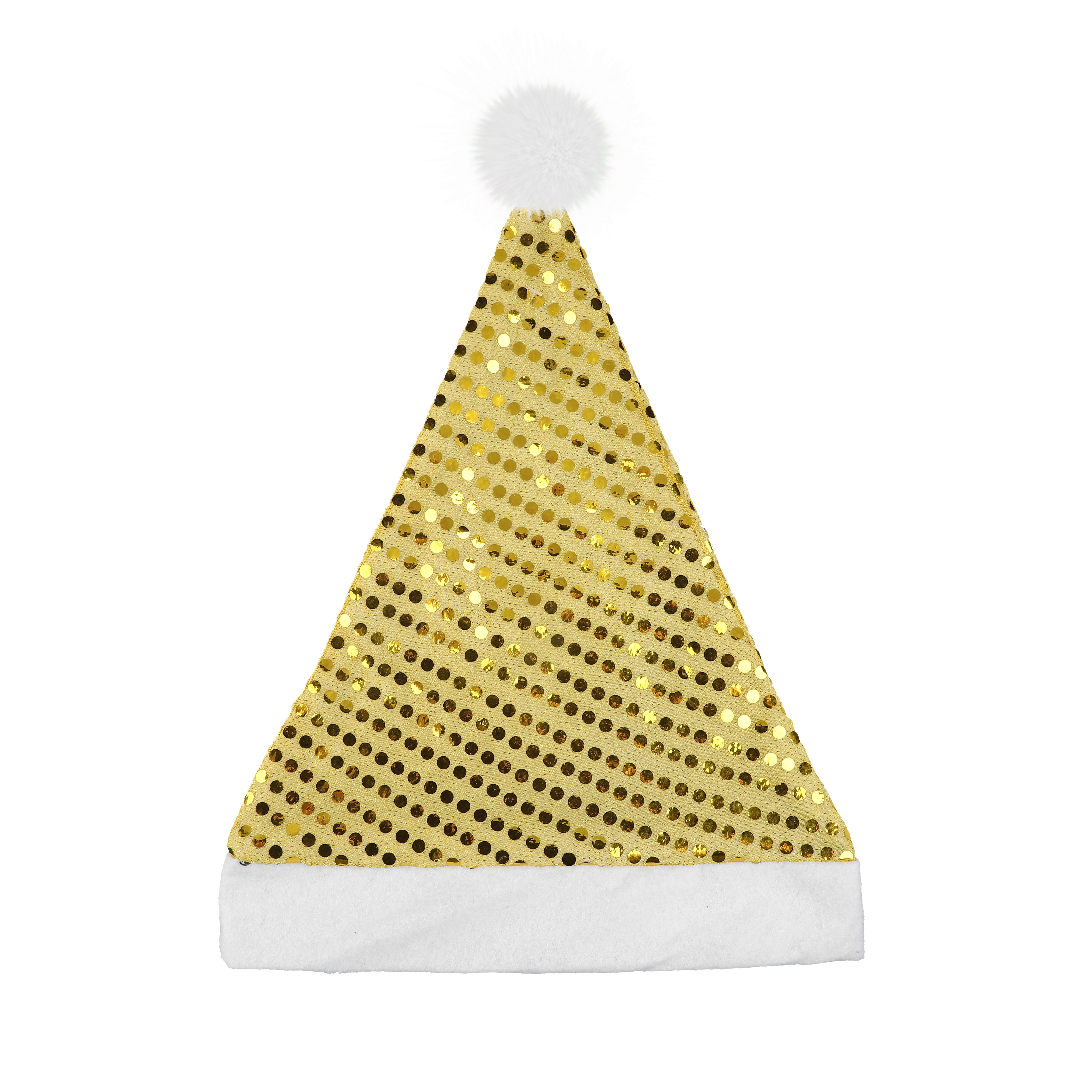 Колпак новогодний Волна веселья 6232300 с пайетками золото 1 шт.